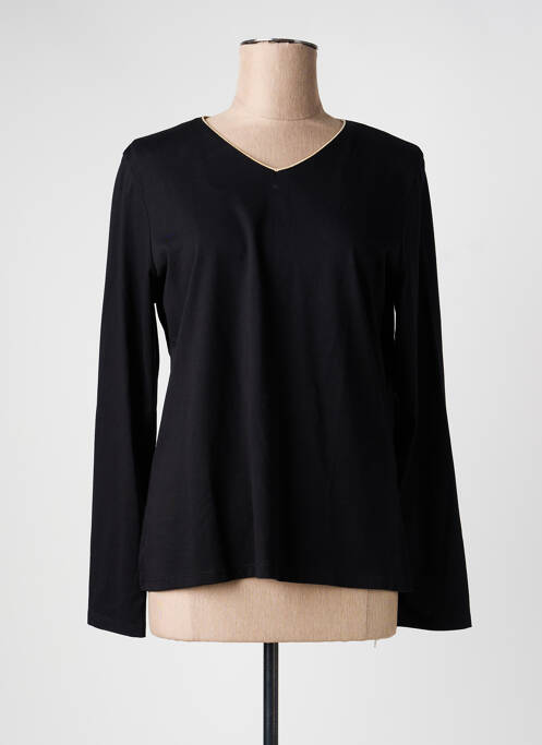 Tricou guler în v mâneci lungi negru JULIE GUERLANDE femme