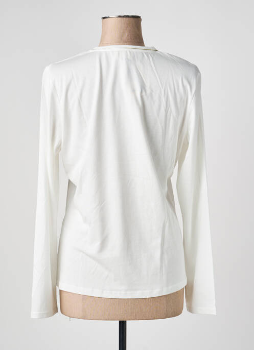 Tricou guler în v mâneci lungi alb JULIE GUERLANDE femme