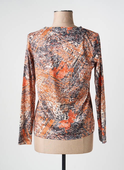 Tricou imprimeu fantezie mâneci lungi portocaliu DIANE LAURY femme