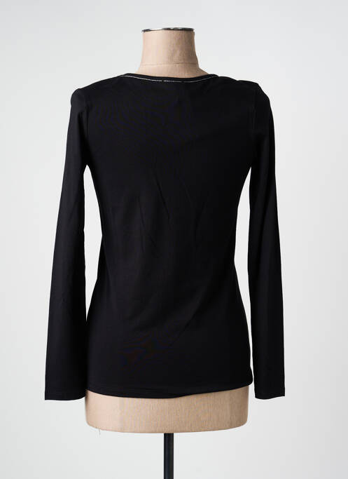 Tricou guler în v mâneci lungi negru JULIE GUERLANDE femme