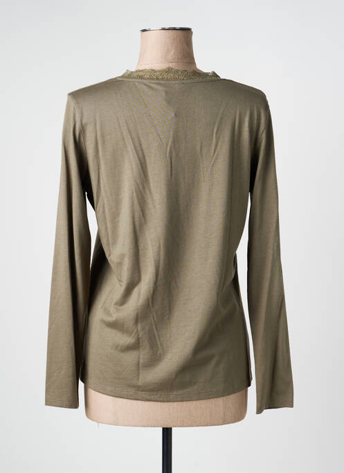 Tricou guler în v mâneci lungi verde JULIE GUERLANDE femme