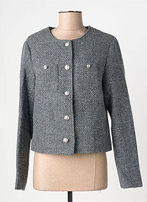 Jachete casual guler rotund gri JULIE GUERLANDE femeie
