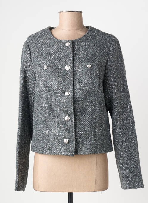 Jachete casual guler rotund gri JULIE GUERLANDE femme