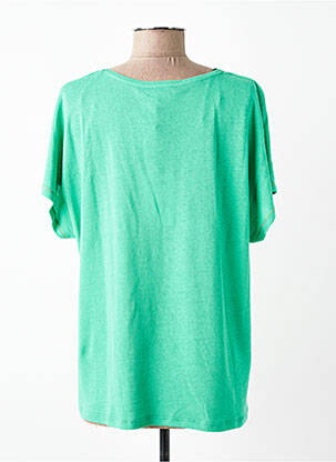 Tricou croială dreaptă mâneci scurte verde JULIE GUERLANDE femeie