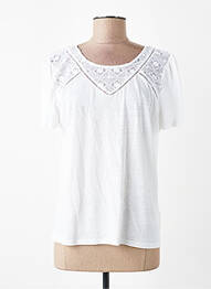 Tricou elasticitate mâneci scurte alb JULIE GUERLANDE femeie