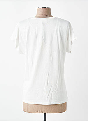 Tricou serigrafie mâneci scurte bej JULIE GUERLANDE femeie