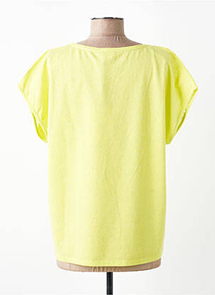Tricou croială dreaptă mâneci scurte galben JULIE GUERLANDE femeie
