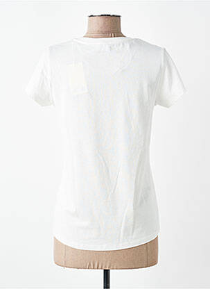 Tricou serigrafie mâneci scurte bej C'EST BEAU LA VIE femeie