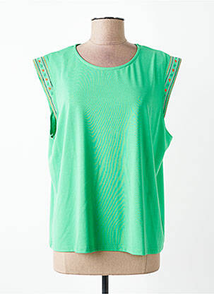 Tricou elasticitate mâneci scurte verde JULIE GUERLANDE femeie
