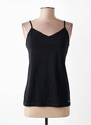 Top țesătură jersey bretele subțiri negru JULIE GUERLANDE femme