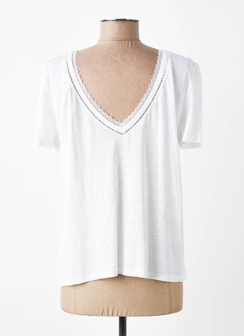 Tricou elasticitate mâneci scurte alb JULIE GUERLANDE femme
