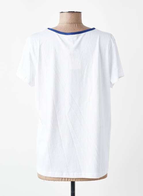 Tricou serigrafie mâneci scurte alb C'EST BEAU LA VIE femme