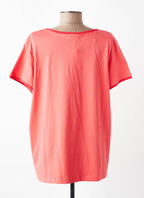 Tricou croială dreaptă mâneci scurte portocaliu C'EST BEAU LA VIE femme