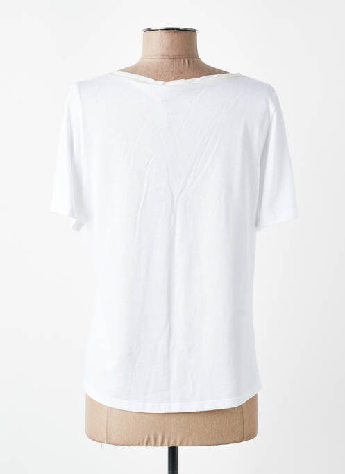Tricou guler în v mâneci scurte alb DEVERNOIS femme