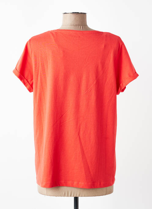 Tricou elasticitate mâneci scurte portocaliu C'EST BEAU LA VIE femme