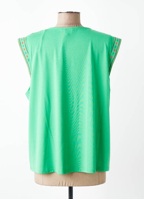 Tricou elasticitate mâneci scurte verde JULIE GUERLANDE femme