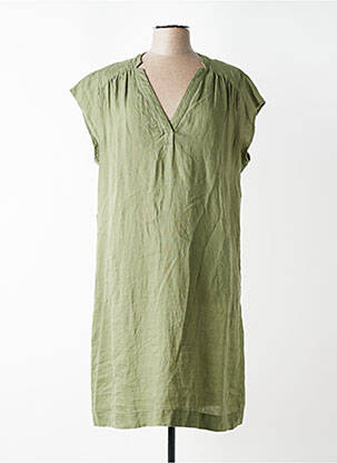 Rochie midi mâneci scurte mâneci scurte verde DEVERNOIS femme