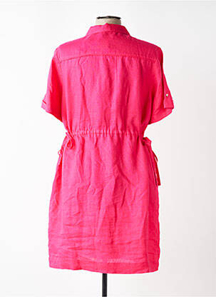 Rochie midi mâneci scurte mâneci scurte roz JULIE GUERLANDE femeie