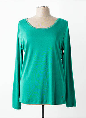Tricou mâneci lungi mâneci lungi verde C'EST BEAU LA VIE femme