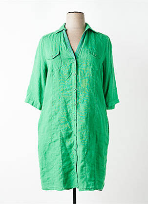 Rochie midi mâneci lungi mâneci lungi verde DEVERNOIS femme