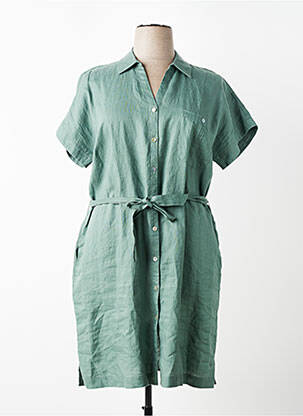 Rochie midi mâneci scurte mâneci scurte verde JULIE GUERLANDE femeie