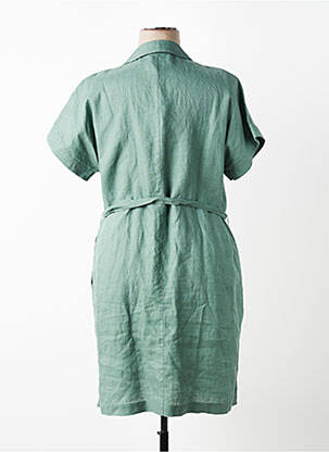 Rochie midi mâneci scurte mâneci scurte verde JULIE GUERLANDE femeie