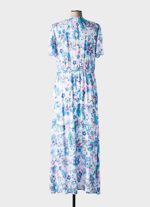 Rochie lungă mâneci scurte mâneci scurte albastru C'EST BEAU LA VIE femme