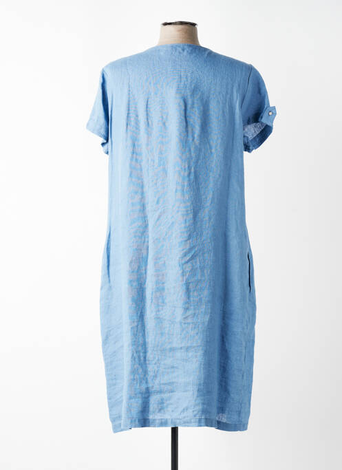 Rochie midi mâneci scurte mâneci scurte albastru DEVERNOIS femme