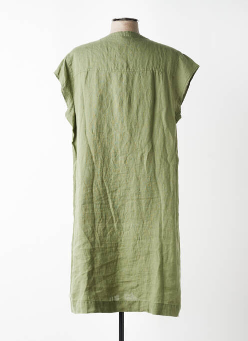 Rochie midi mâneci scurte mâneci scurte verde DEVERNOIS femme