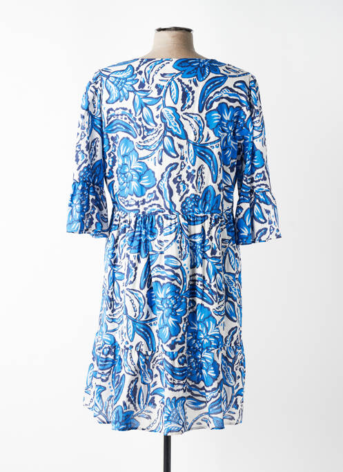 Rochie midi croială fluidă mâneci lungi albastru C'EST BEAU LA VIE femme