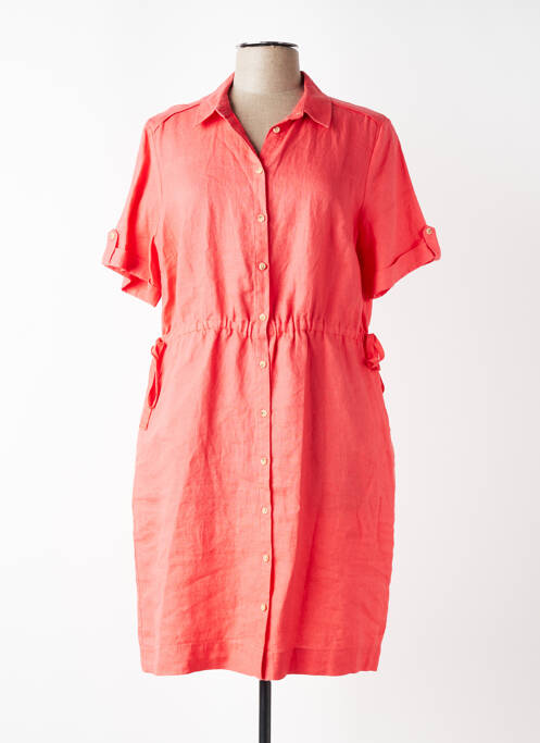 Rochie midi mâneci scurte mâneci scurte portocaliu JULIE GUERLANDE femme