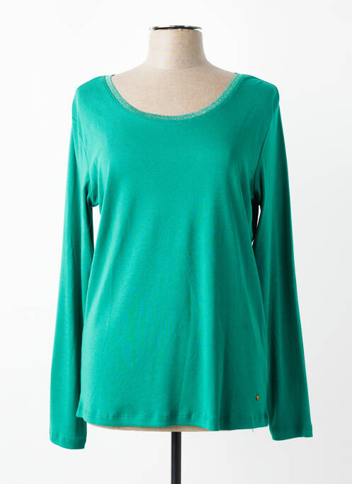 Tricou mâneci lungi mâneci lungi verde C'EST BEAU LA VIE femme
