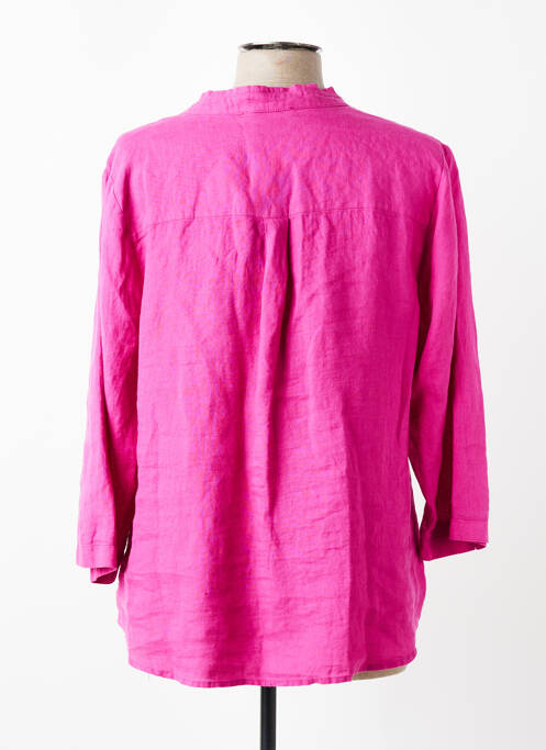 Cămașă țesătură poplin mâneci lungi violet DEVERNOIS femme