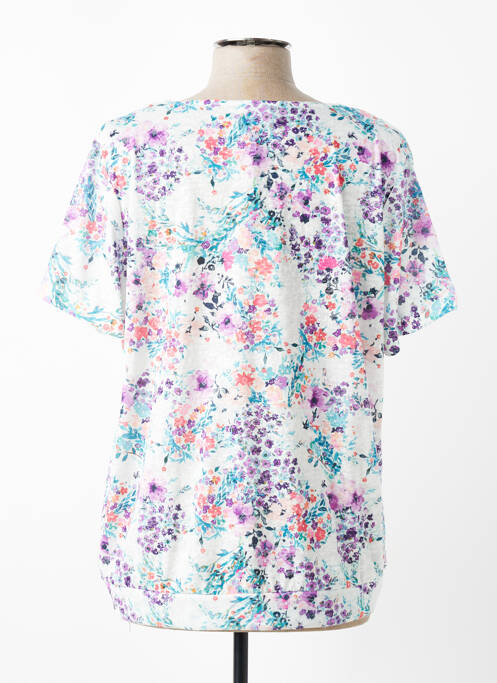 Tricou guler în v mâneci scurte albastru JULIE GUERLANDE femme