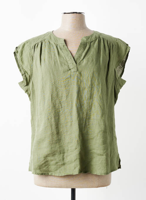 Top mâneci scurte mâneci scurte verde DEVERNOIS femme