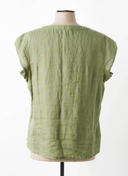 Top mâneci scurte mâneci scurte verde DEVERNOIS femme