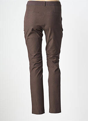 Pantalon slim talie elastică mărime normală maro DEVERNOIS femeie
