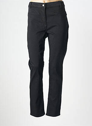 Pantalon slim țesătură poplin mărime normală negru JULIE GUERLANDE femeie