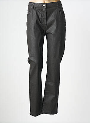 Pantalon slim țesătură acoperită mărime normală negru DEVERNOIS femeie