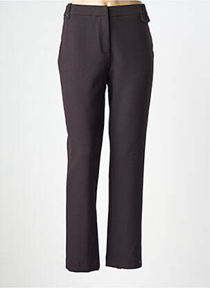 Pantalon slim elasticitate mărime normală maro DEVERNOIS femeie