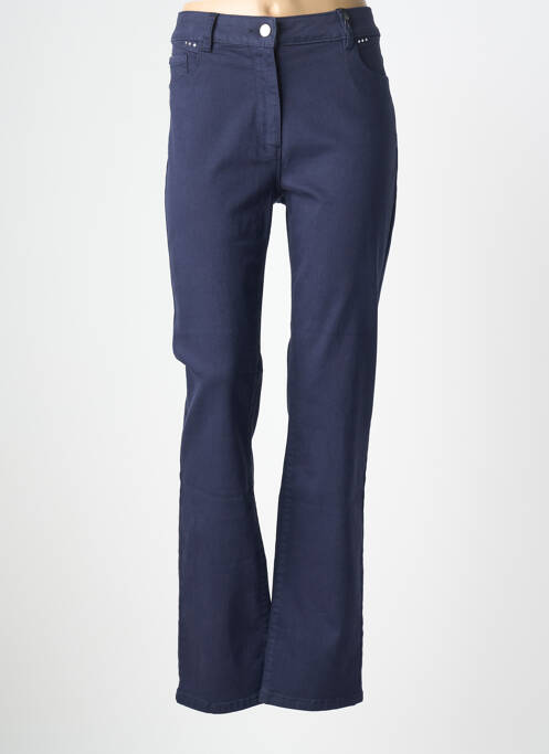Pantalon drept elasticitate mărime normală albastru JULIE GUERLANDE femme