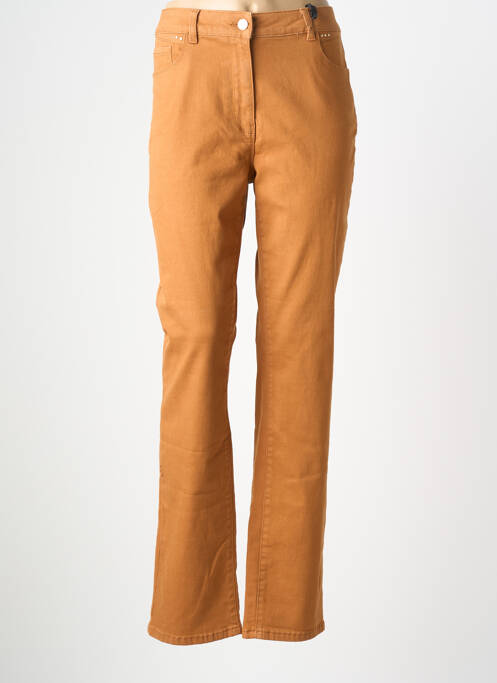 Pantalon drept elasticitate mărime normală maro JULIE GUERLANDE femme