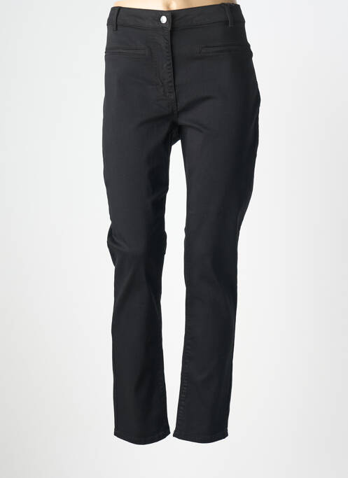 Pantalon slim țesătură poplin mărime normală negru JULIE GUERLANDE femme