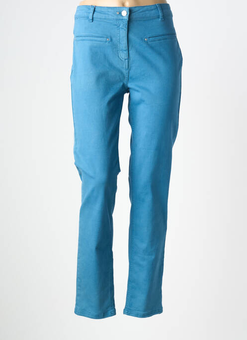 Pantalon slim broderie cu nituri mărime normală albastru JULIE GUERLANDE femme