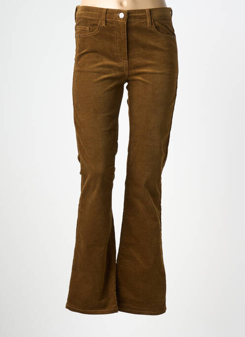 Pantalon evazat elasticitate mărime normală maro DEVERNOIS femme