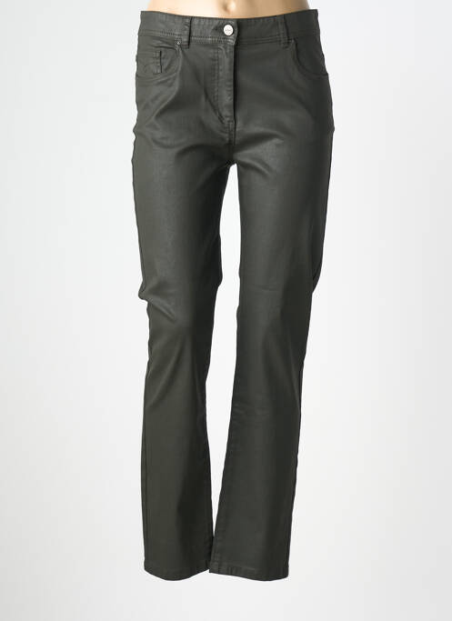 Pantalon slim țesătură acoperită mărime normală verde DEVERNOIS femme
