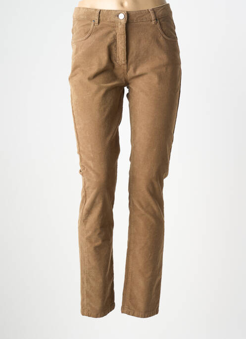 Pantalon slim elasticitate mărime normală bej DEVERNOIS femme