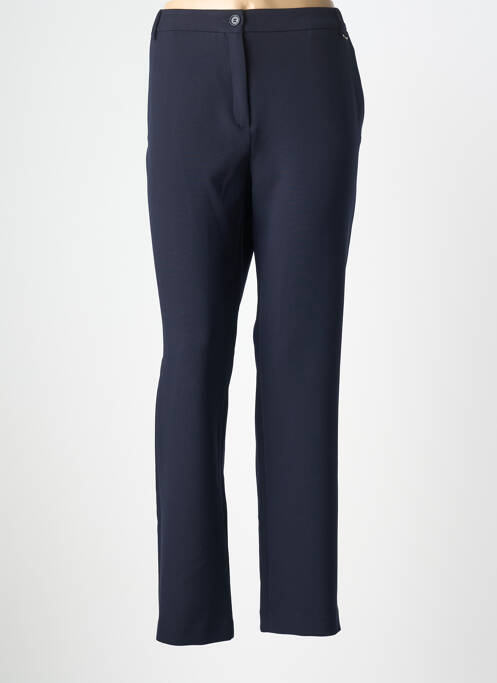 Pantalon drept elasticitate mărime normală albastru DEVERNOIS femme