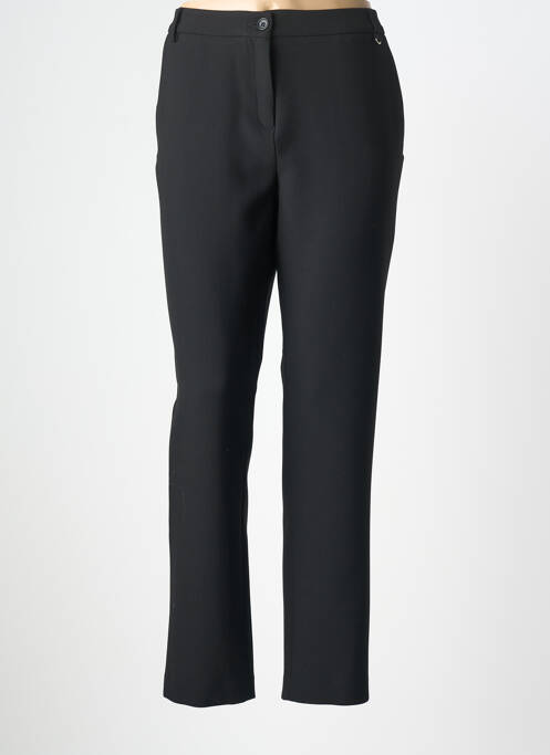 Pantalon drept elasticitate mărime normală negru DEVERNOIS femme