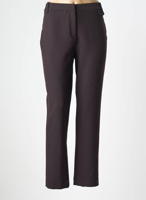 Pantalon slim elasticitate mărime normală maro DEVERNOIS femme